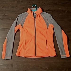 Women's small pink and grey fleece jacket